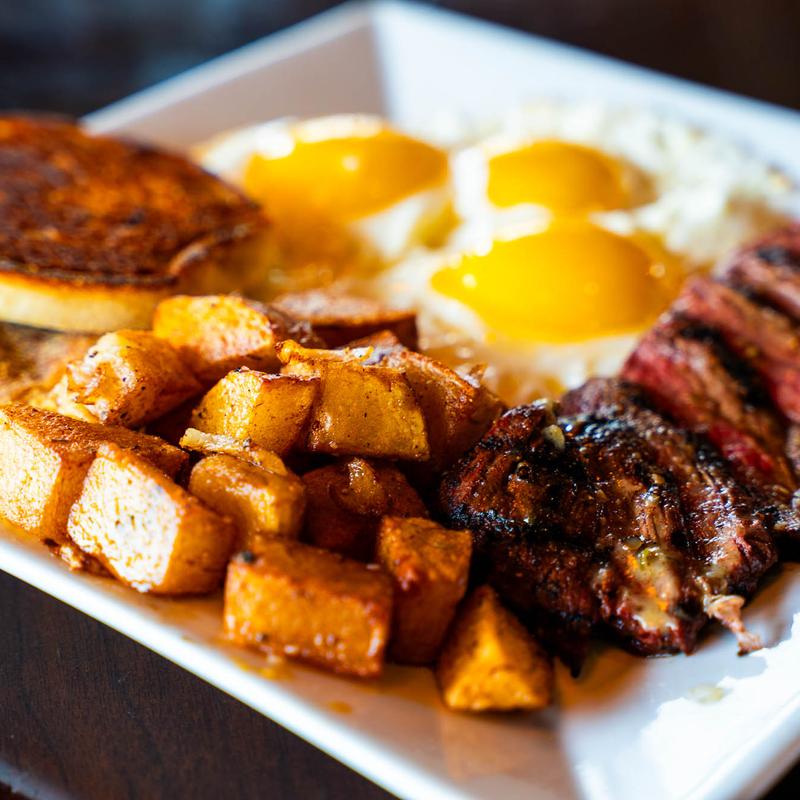 steak and eggs* photo