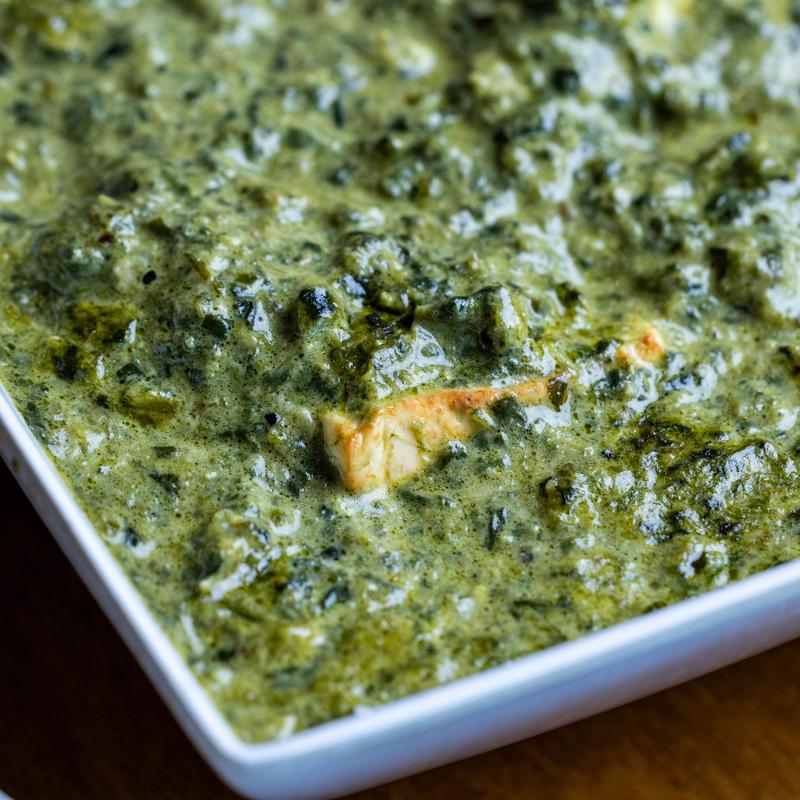 Palak Paneer (Spinach). (Saag Paneer) photo