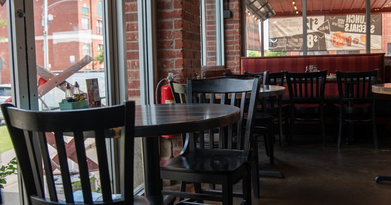 Interior, table and chairs