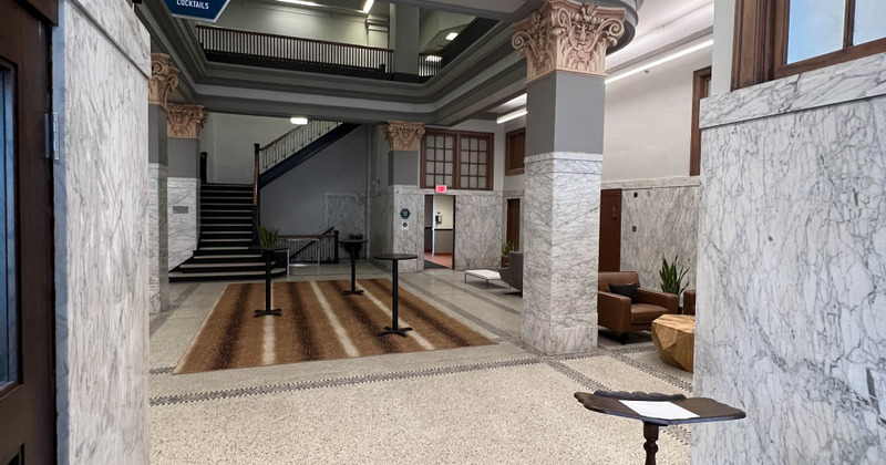 Interior, wine bar area