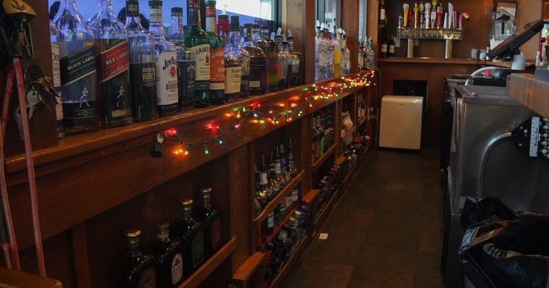 Assorted liquor bottles