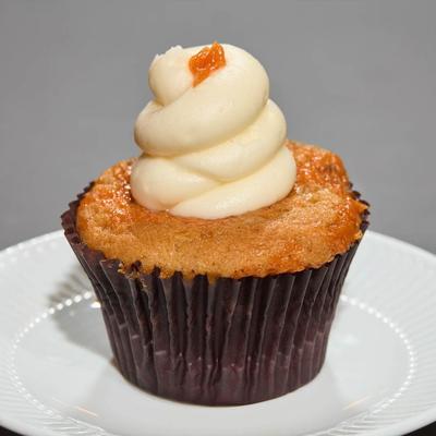 Sweet Potato Cupcake, served.