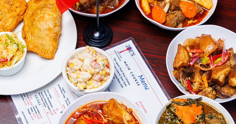 Assorted food dishes