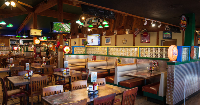 Interior, dining area ready for guests
