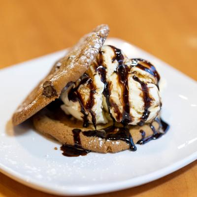 Chocolate Chip Cookies and Ice Cream photo