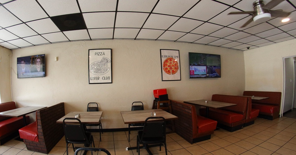 Interior, wide view of dining area