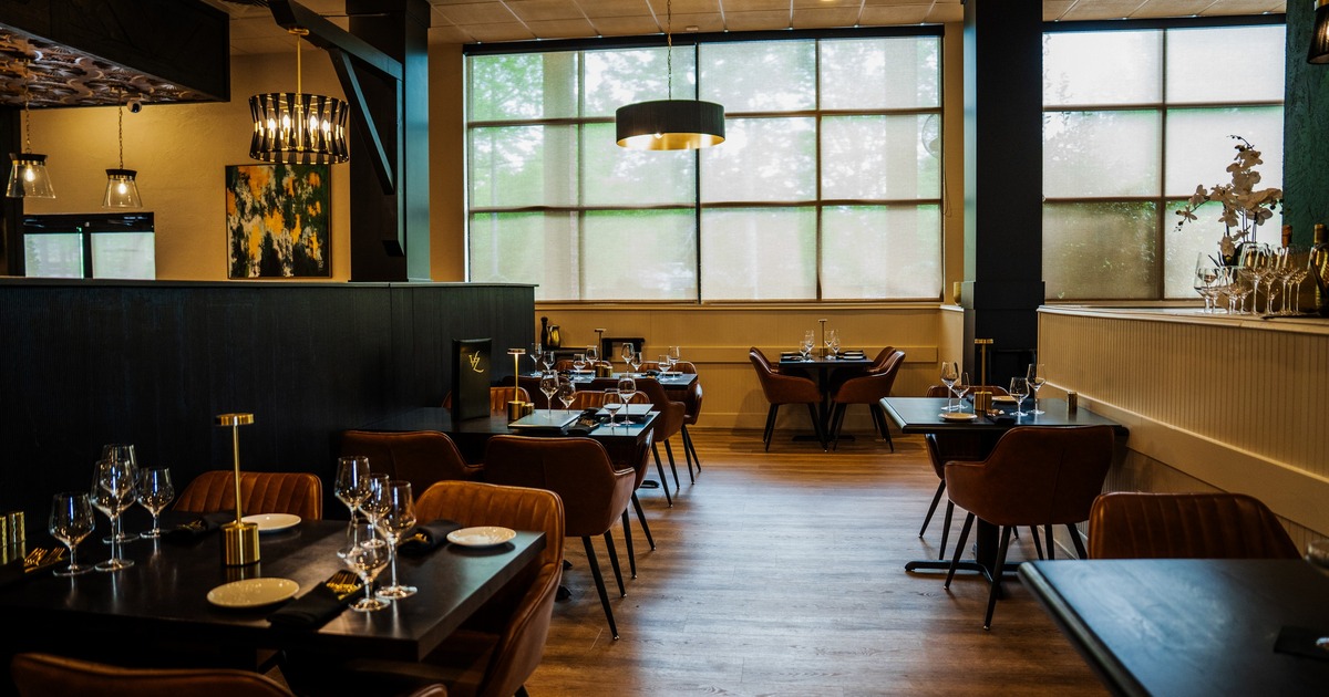 Interior, secluded elegant dining area