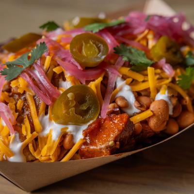 Texas Frito Pie, side view