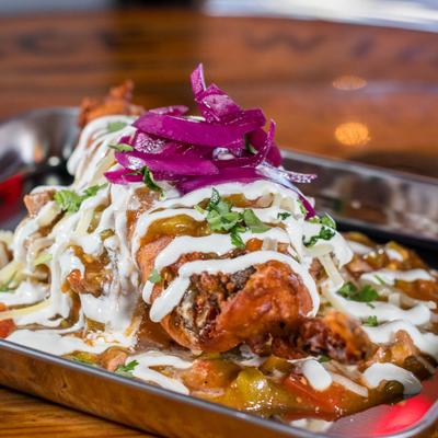 Chille relleno slopper meal.