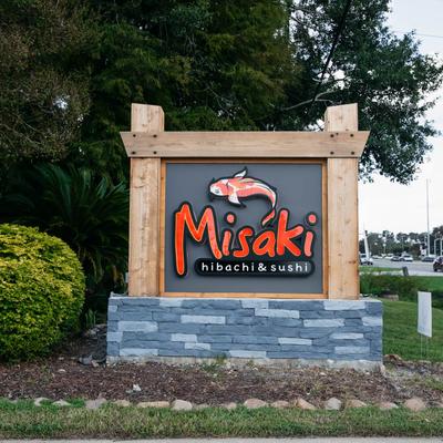 Exterior, restaurant sign