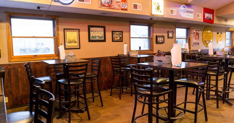 Interior, tables ready for guests
