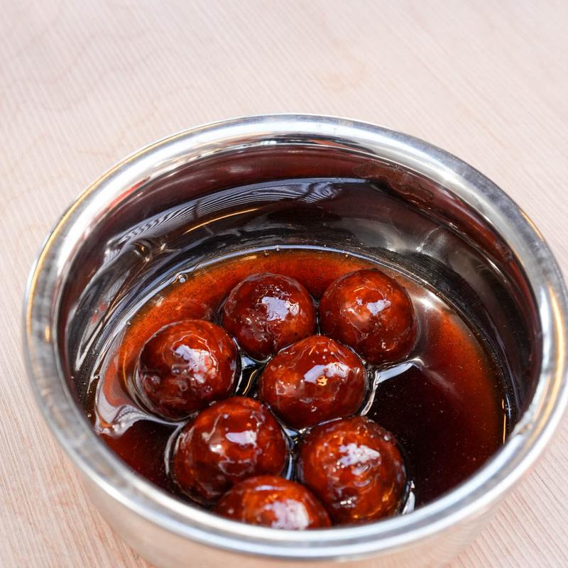 menu item 21 of 22, Gulab Jamun with Cinnamon Sugar Sauce