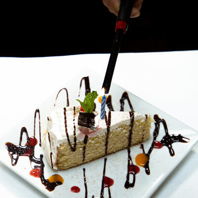 Dessert white slice of cake