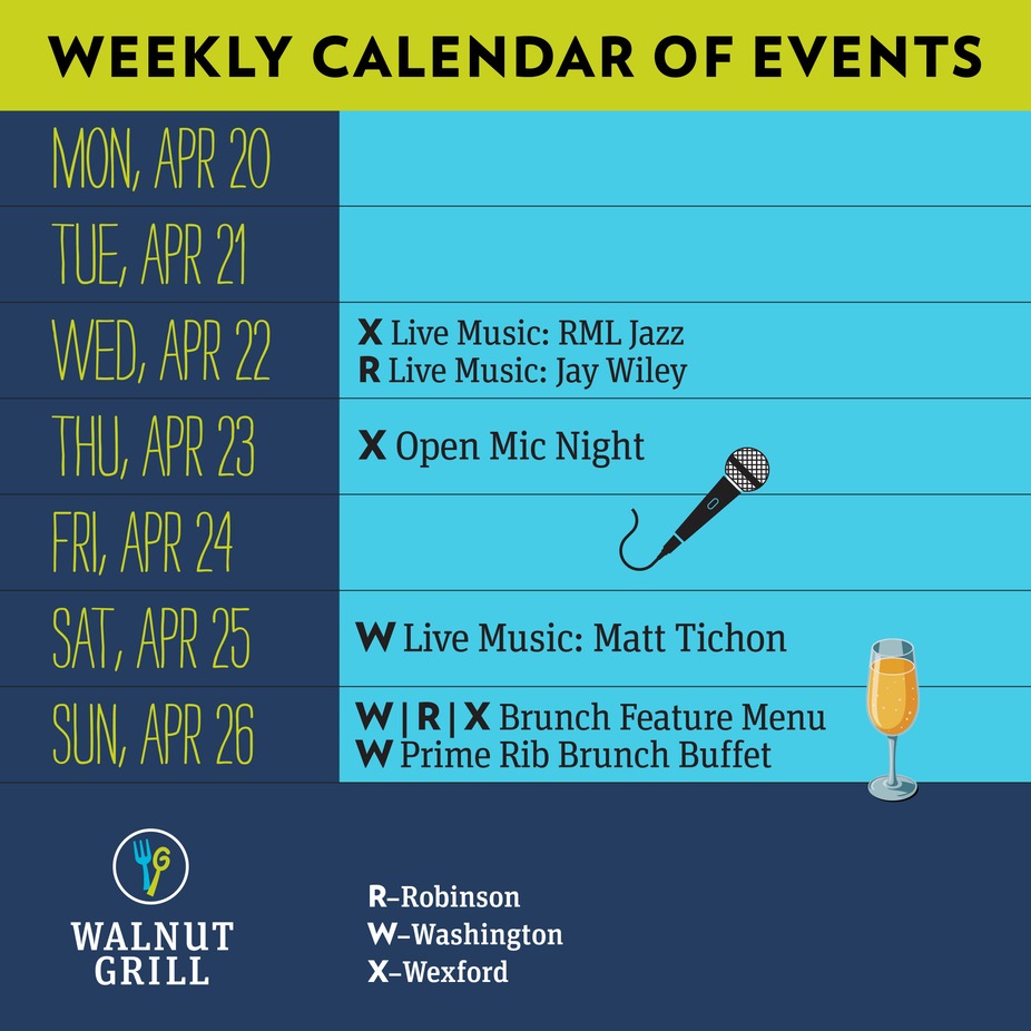 WEEKLY EVENTS CALENDAR event photo