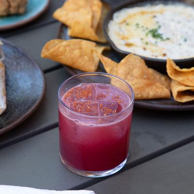 Purple cocktail closeup