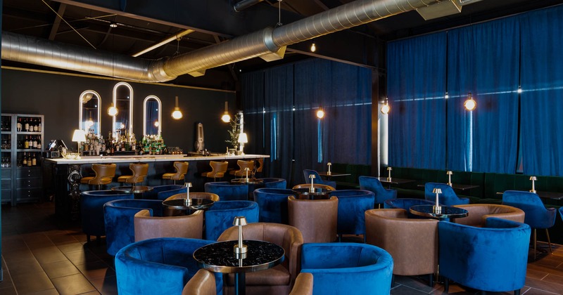 Interior, tables, dining area