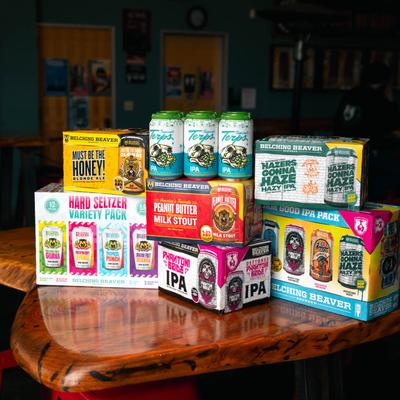 Different types of packed beers