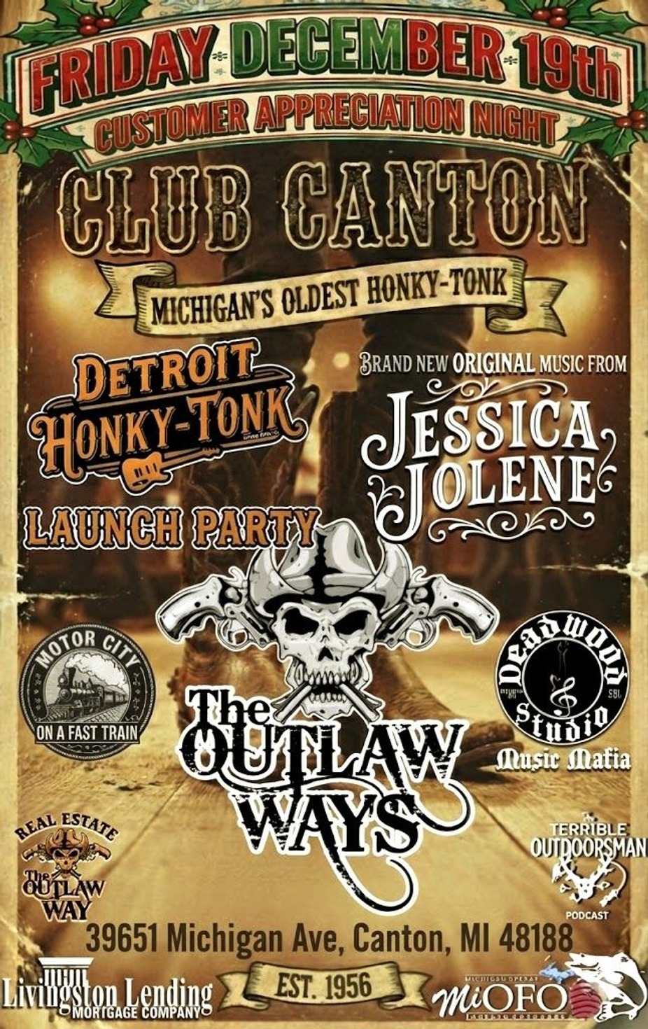 CUSTOMER APPRECIATION NIGHT FEATURING JESSICA JOLENE  + THE OUTLAW WAYS event photo