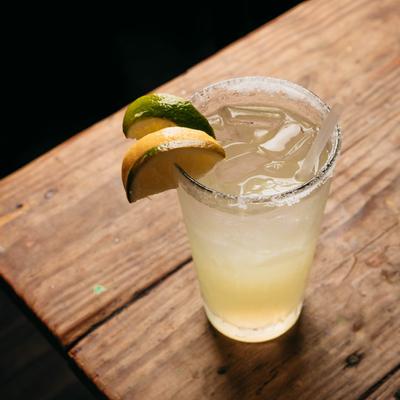 Ginger cocktail, top view