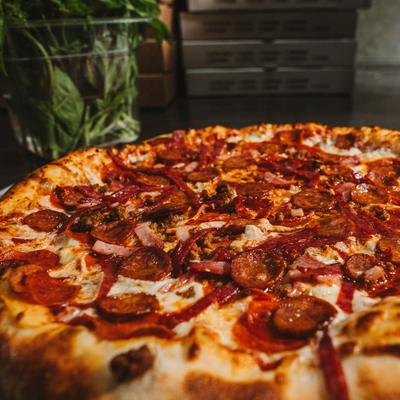 The Meat lovers pizza.