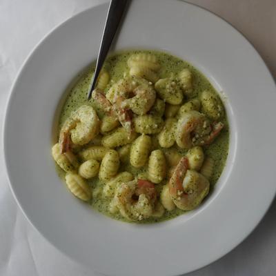Pesto pasta.