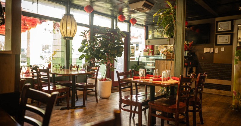 Interior, wide view of dining area