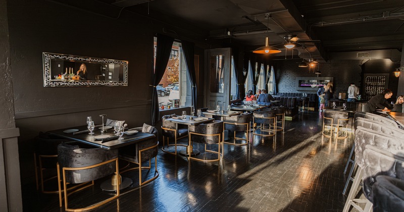 Diner tables by the window