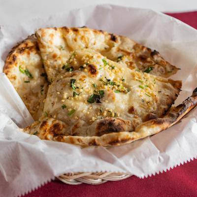 Garlic Naan served.