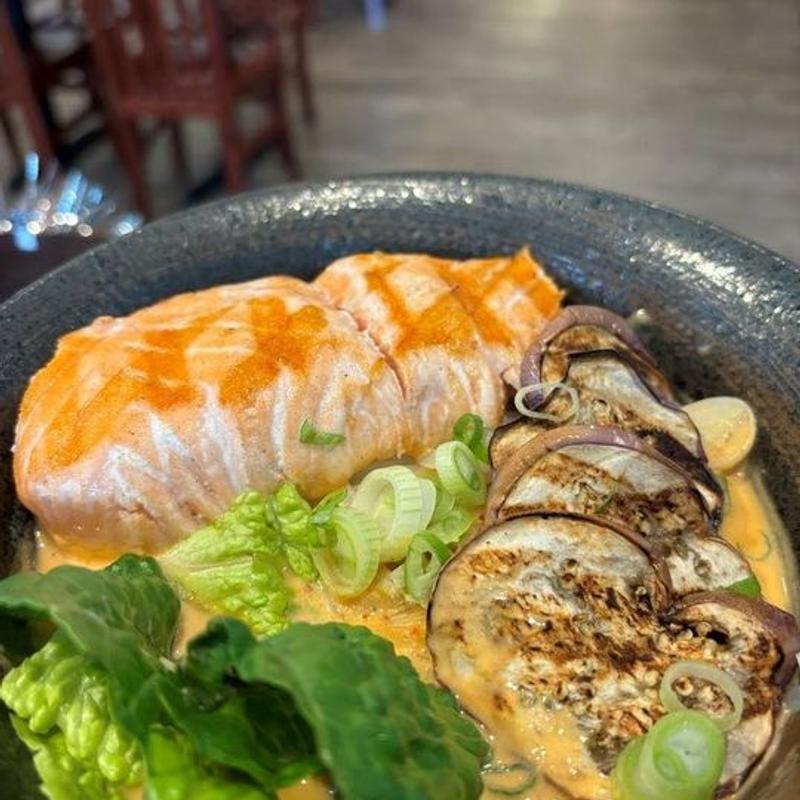 menu item 80 of 81, Salmon Noodle Bowl
