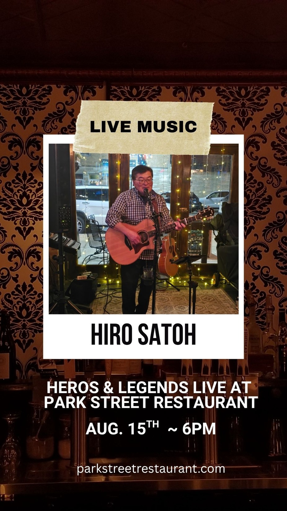 Hiro Satoh Live at Park Street Restaurant! event photo