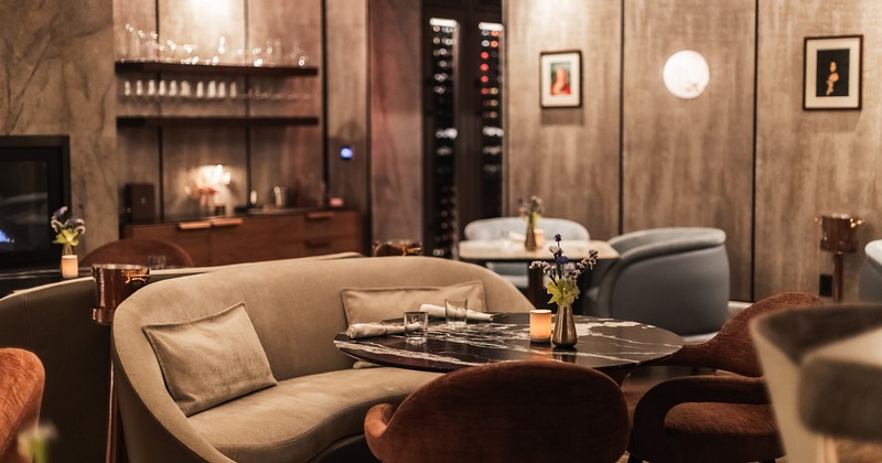 Modern style of interior design, lounge seating area