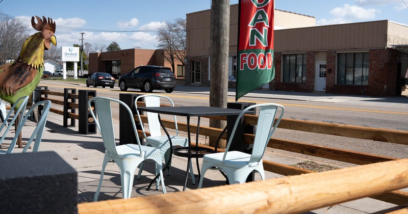 Exterior seating area