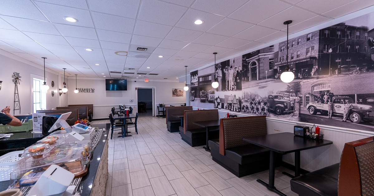 Interior of a spacious dining area