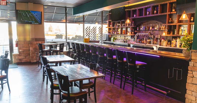 Seating and bar areas