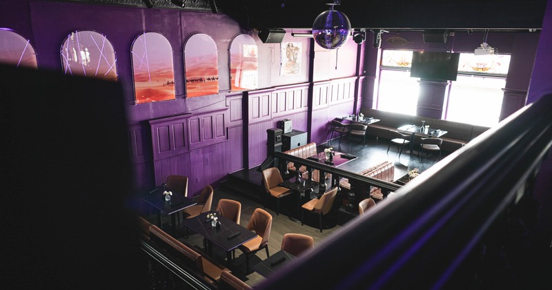 Interior, seating area view from above