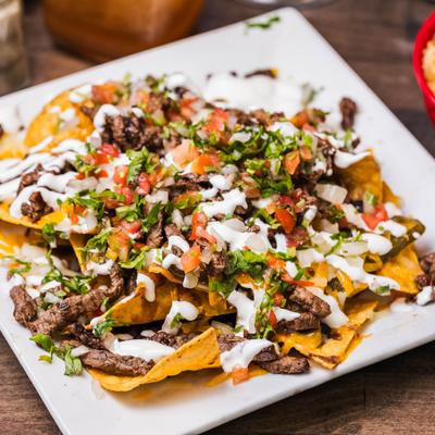 Loaded nachos.