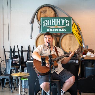 Guitar player performing.