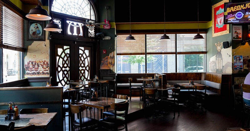 Interior, wide view, dining area