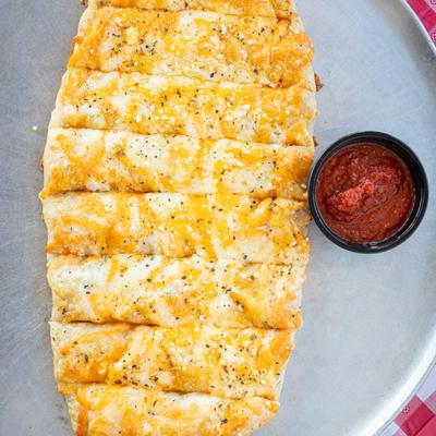 Cheesy Bread with marinara sauce.