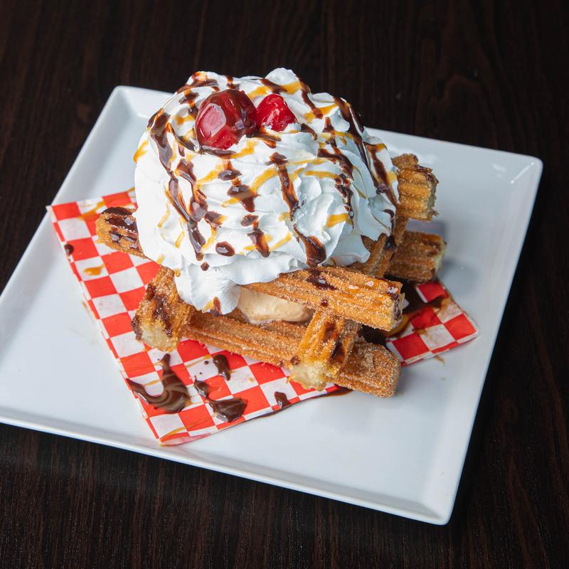 menu item 3 of 6, 3 Churros with Ice Cream
