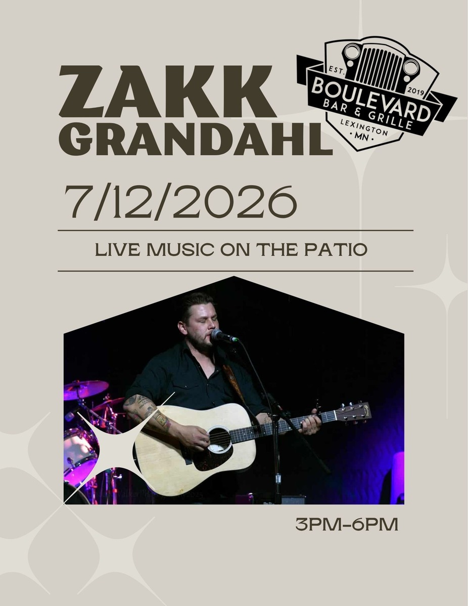 LIVE MUSIC ON THE PATIO ~ Zakk Grandahl event photo