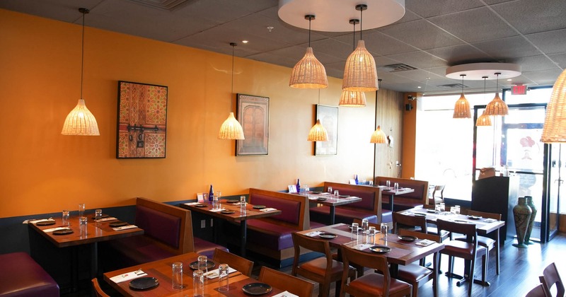 Interior, wide view, dining area