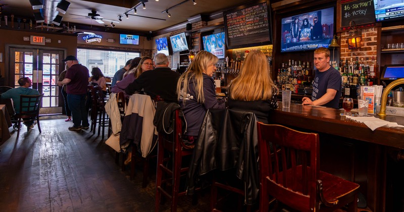 Customers sitting at the abr