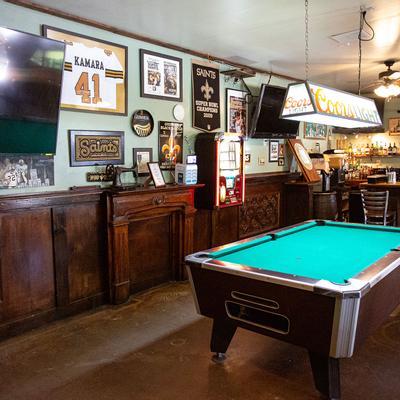 Pool table, interior