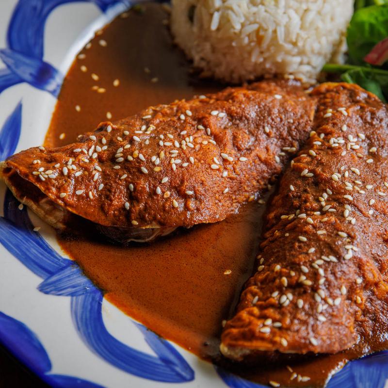 Enchiladas De Mole photo
