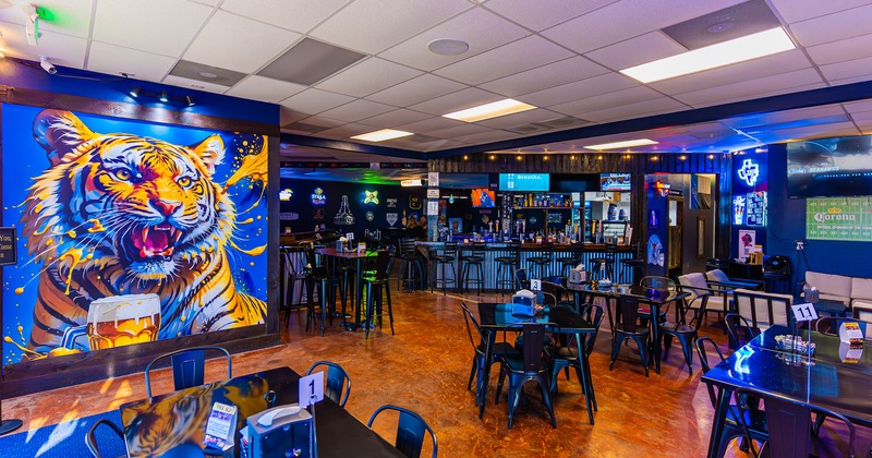 Interior, wide view to diner area