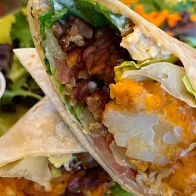 Buffalo Cauliflower Wrap.