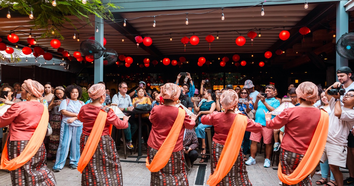 An event outside on the patio