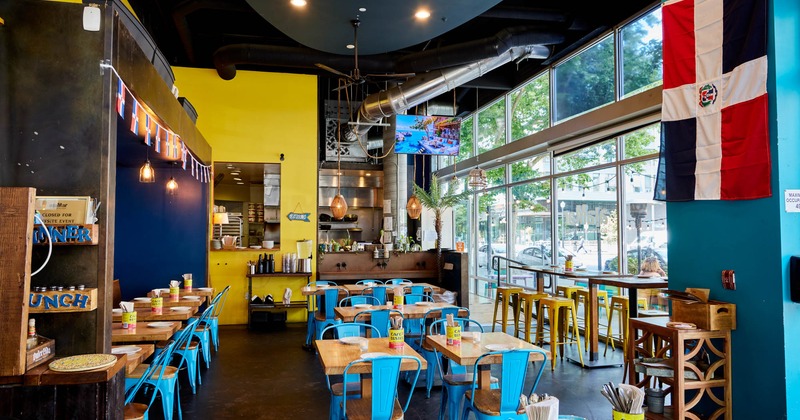 Interior, chairs and tables