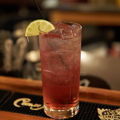 Tito's cranberry spritzer.